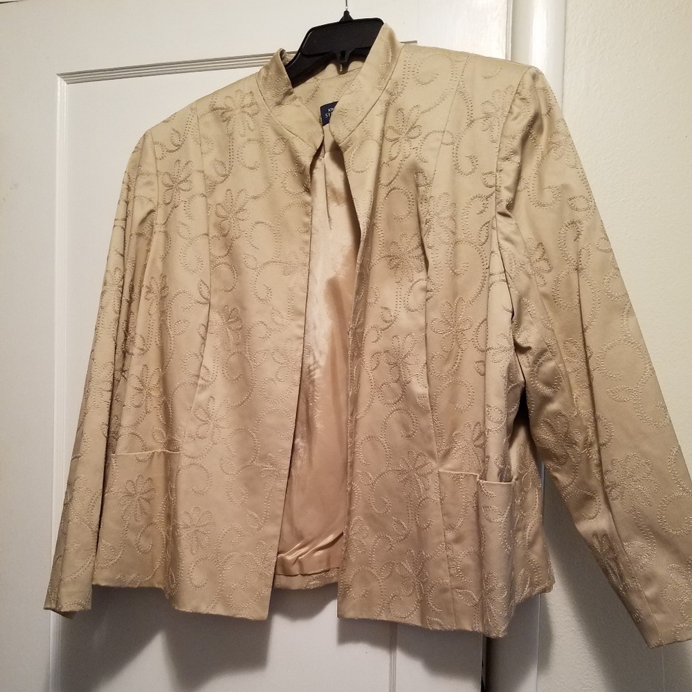 Jones New York signature mandarin collar blazer